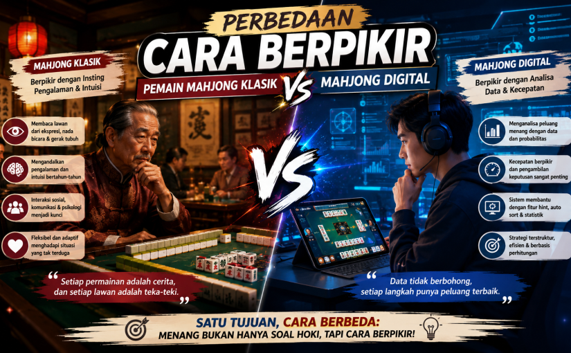 Menguak Perbedaan Cara Berpikir Pemain Mahjong Klasik dan Mahjong Digital